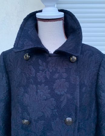 Superbe caban MADELEINE 75%laine brocart comme neuf t.40