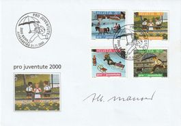 Handsignierter PJ-FDC 2000 von A. Manser