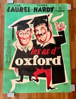 Vintage-Filmplakat „Les As d‘Oxford“ Laurel & Hardy ca. 1950
