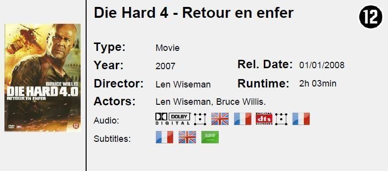 Alle DVDs: Die Hard 4 - Retour en enfer – Gebraucht aus La Magne von materielavendre 1