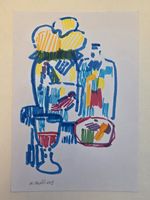 Walter Ropélé Original Buntstift/Papier 21x15cm handsigniert