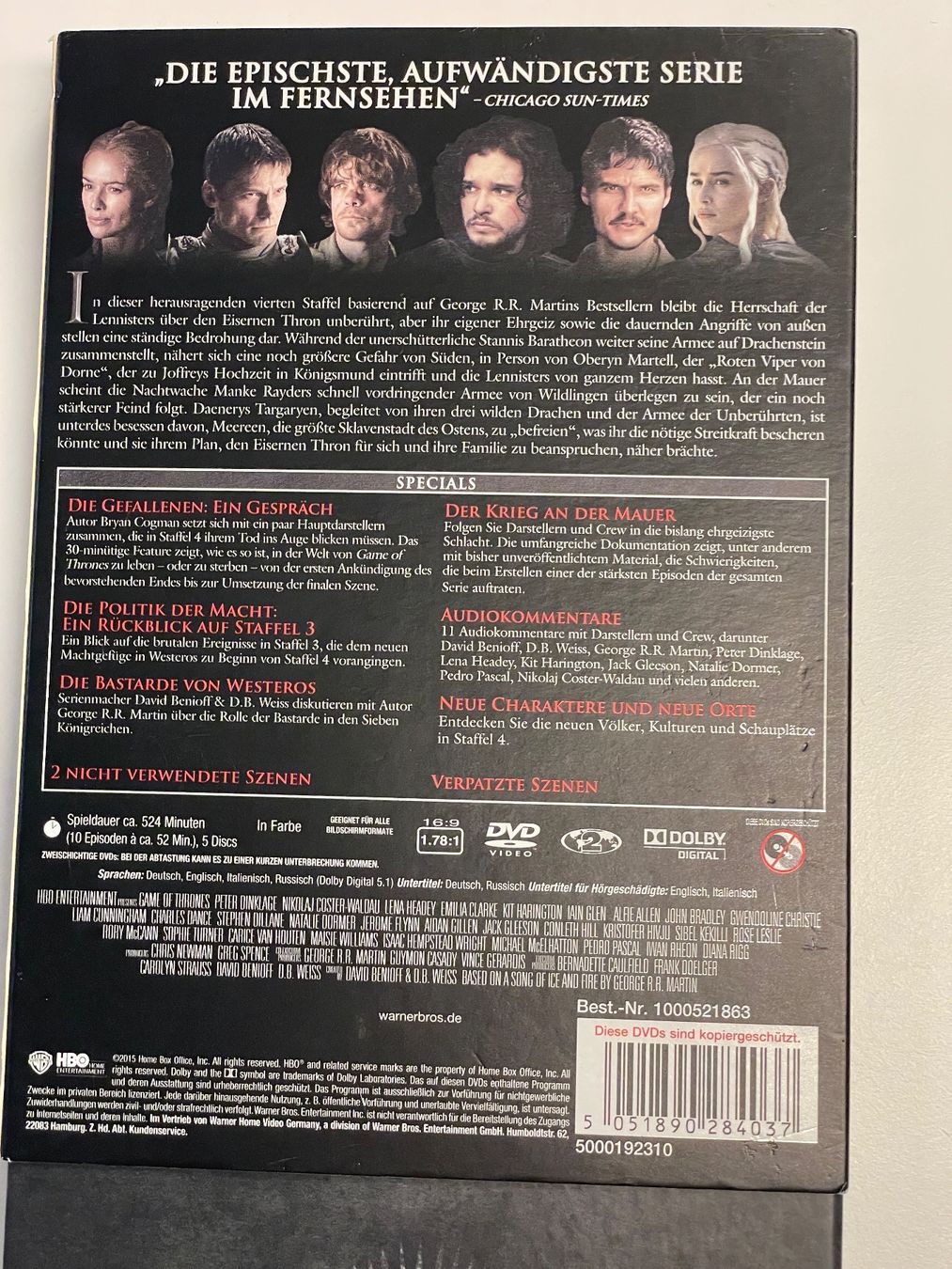 Tutti i DVDs: Game Of Thrones Staffel 4 – Usato da Muri b. Bern venduto da AdidasCollector 1
