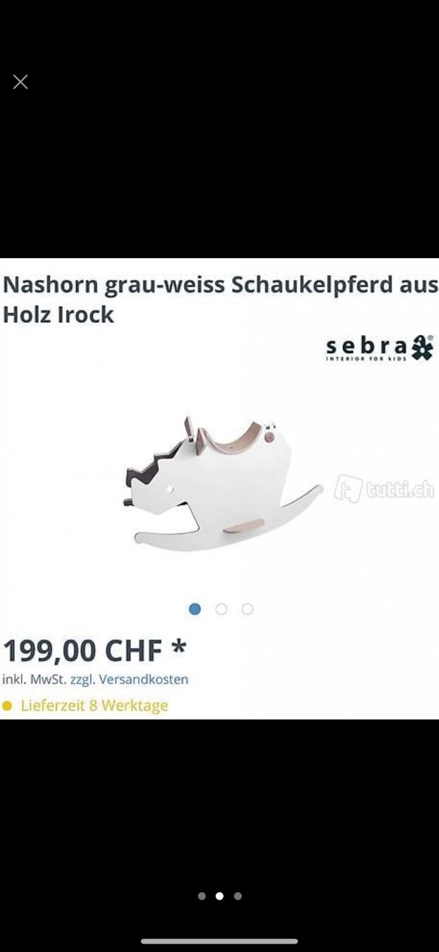 Sebra Giocattoli: Neues Sebra Schaukelpferd – Nuovo e nell'imballaggio originale da Thayngen venduto da Lovely_Family 1