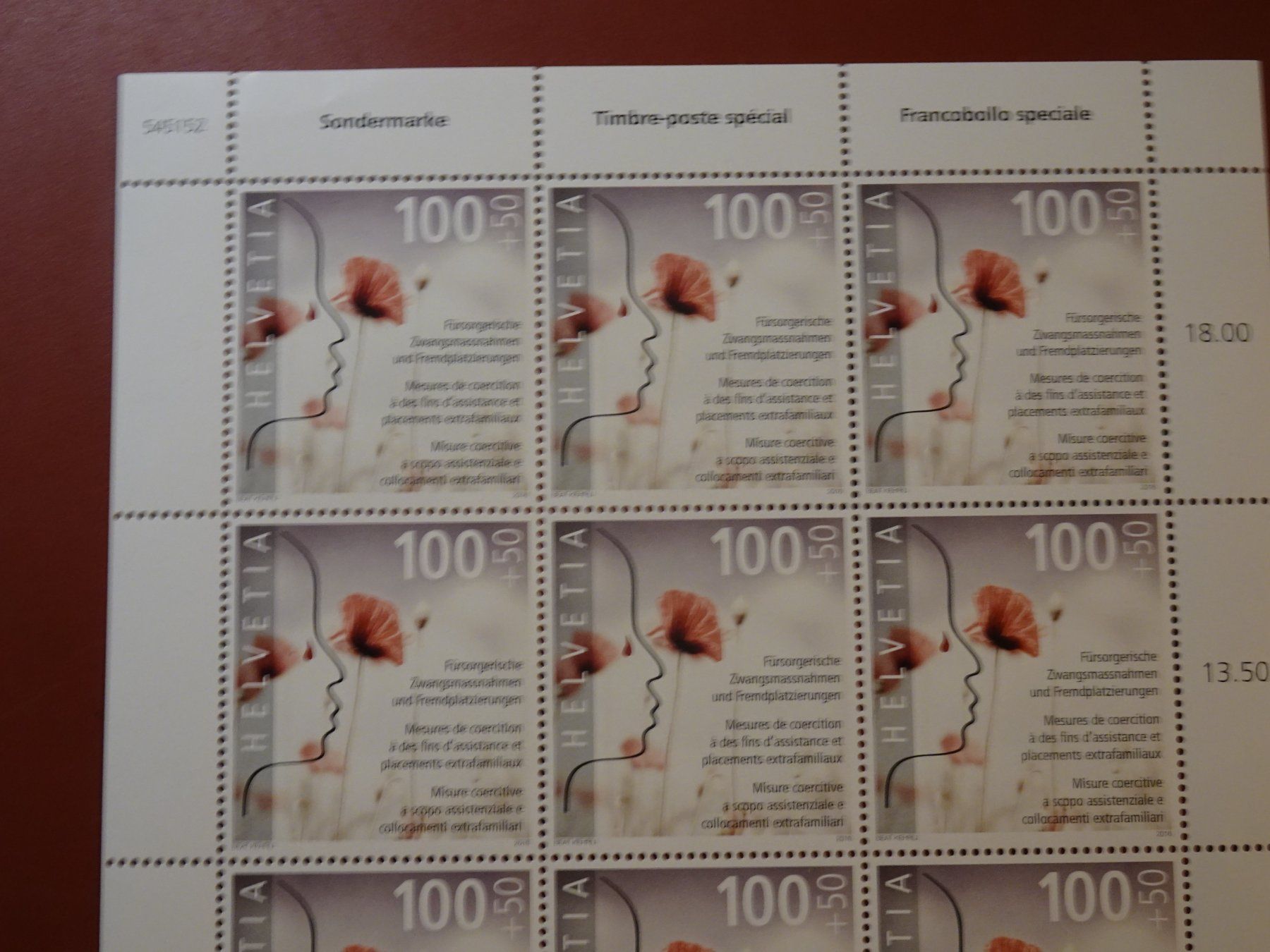 Alle Briefmarken: 2016 BOGEN POSTFRISCH FÜRSORGE – Gebraucht aus Eschenbach SG von eDaisy 2