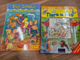2x Kinderbücher: "Schatz im Ostsee" & "Tiere im Zoo" K35