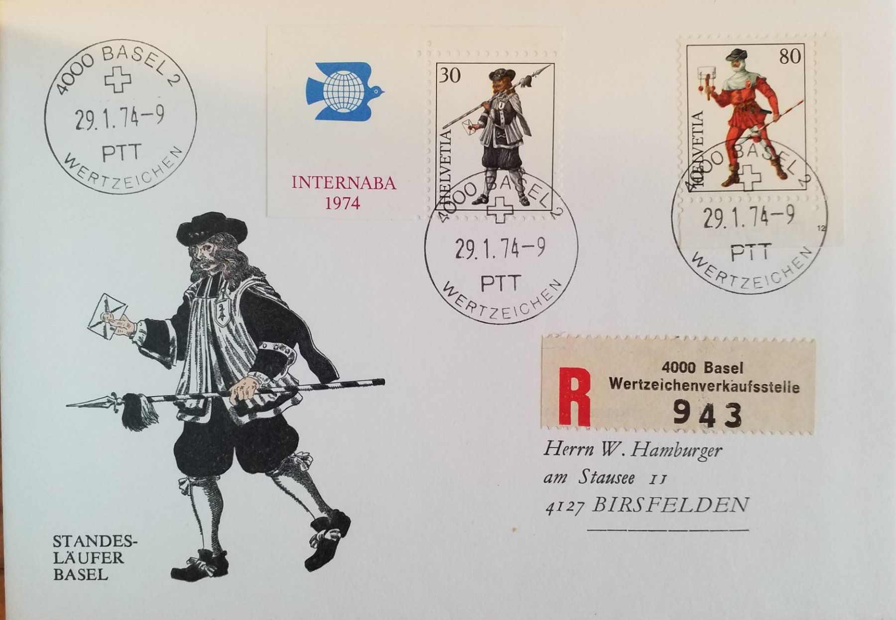 Tutti i francobolli: B59) FDC aus INTERNABA Block, Einzeln Kt. 100 – Usato da Baden venduto da Eggi 1