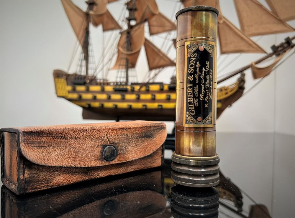 ANTIQLICIOUS Kaleidoskop Antik Messing - Handgefertigt 15,2cm