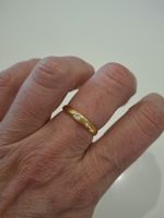Goldring mit Diamant, Gr. 18mm - Zeitloser Schmuck! 14 Karat