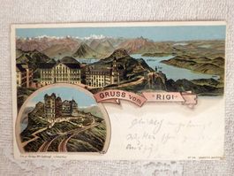 Fotolitho, Gruss vom Rigi, Passepartout