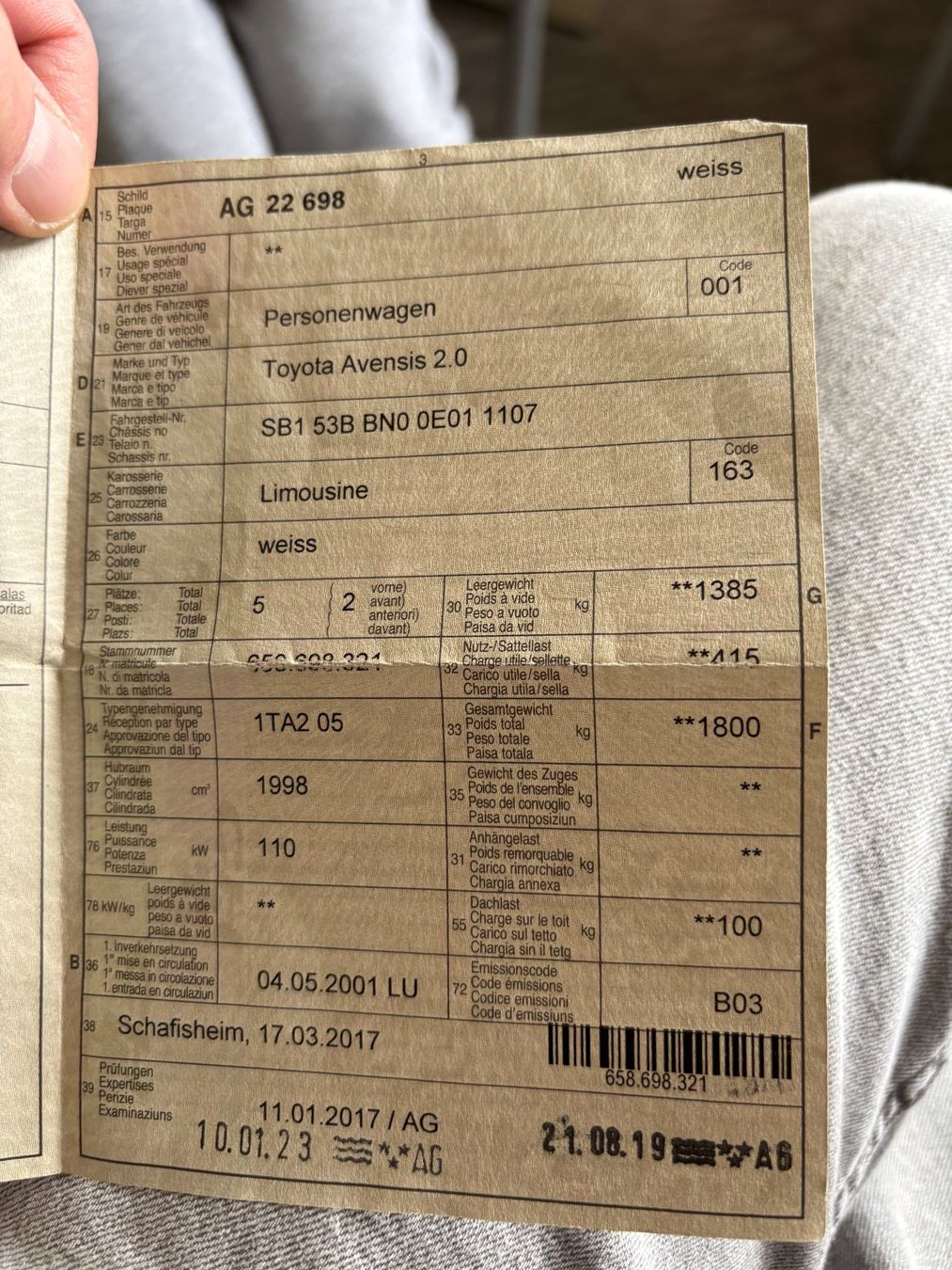 Toyota Automobili: Toyota Avensis 2.0 Automat – Usato da Erlinsbach SO venduto da dan_tzy6 9