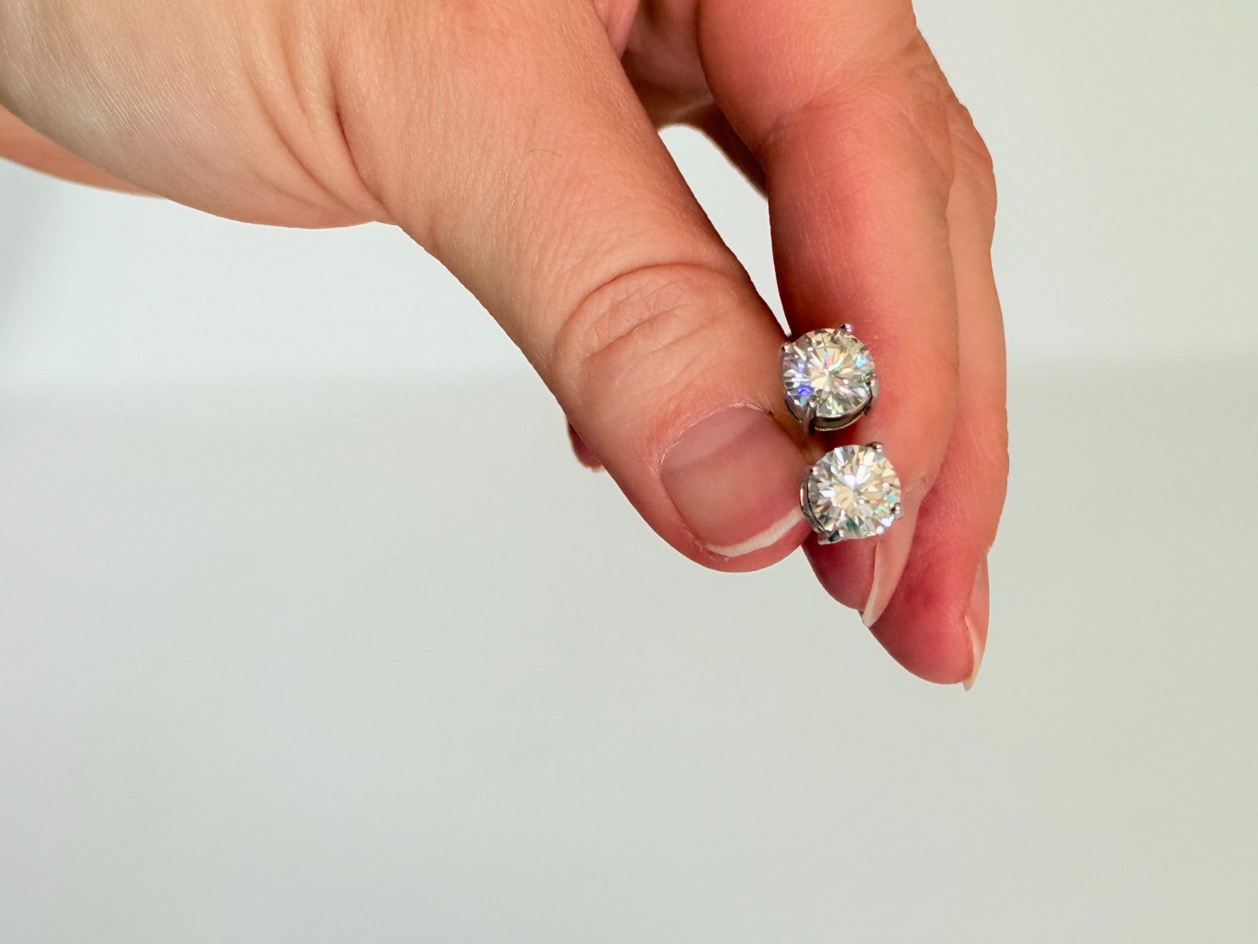 Orecchini pendenti & Orecchini a lobo: 4.00(total)ct VVS1WHITE MOISSANITE earrings with certificat – Nuovo e nell'imballaggio originale da Genève venduto da AWWA 4