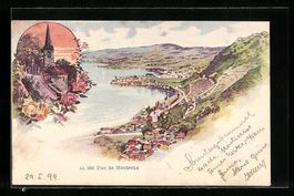 Litho Montreux, Ortsansicht aus der Fern