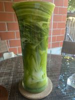 Large Italian Hand Blown Green Art Glass Vase – 38 cm
