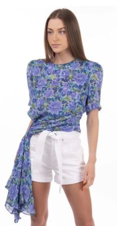 425€ RE/DONE x THE ATTICO Top Blouse Size S Floral Draped