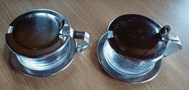2 spezielle Saucengeschirr Chrom Vintage,/ Marmelade/ Saucen