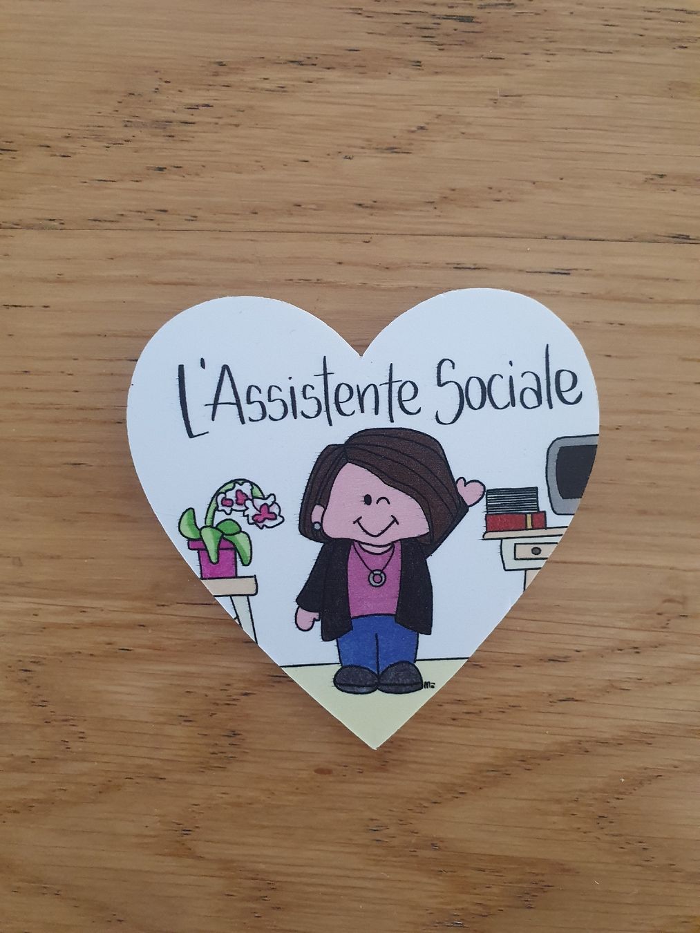 Calamite: Magnet "L'Assistente Sociale" Herzförmig – Nuovo (secondo la descrizione) da Moosseedorf venduto da Sonnenschein..