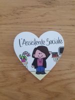 Magnet "L'Assistente Sociale" Herzförmig