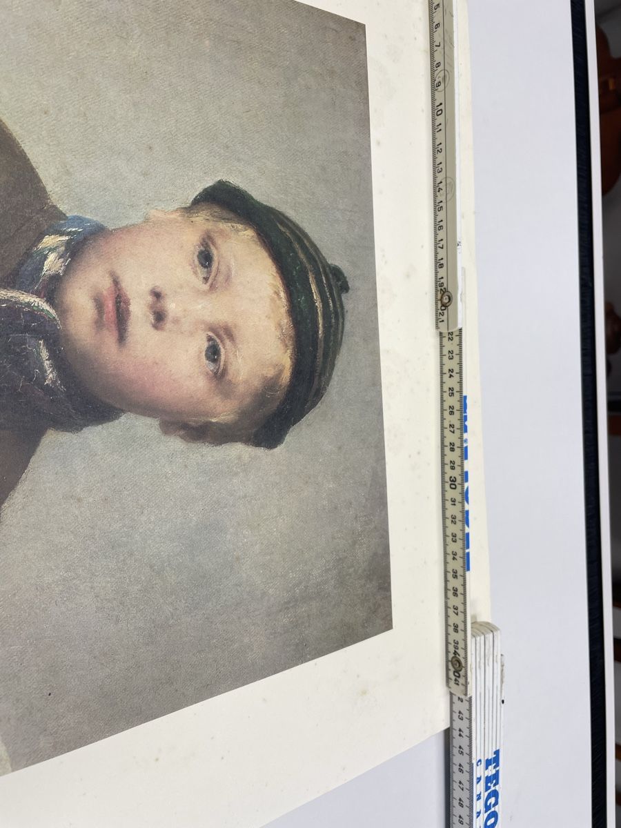 Poster & Bilder: Albert Anker - Schulknabe - Seltene Kunstdruck Nr. 7438 – Gebraucht aus Volketswil von Edwiga01 1