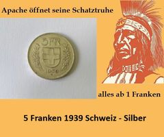 5 Franken 1939 - Silber - Schweiz