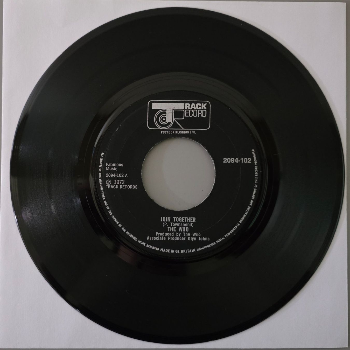Schallplatten: The Who Single – Join Together – Gebraucht aus Root von atelier22