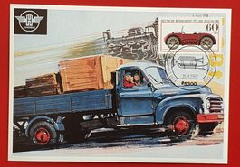 DEUTSCHLAND HANOMAG KOMMISBROT KARTE ZEIGT PLAKAT REPRO 1982