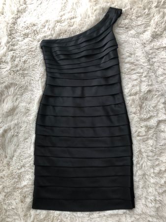 💗CALVIN KLEIN💗 Satin Kleid Dress Schwarz 34 XS