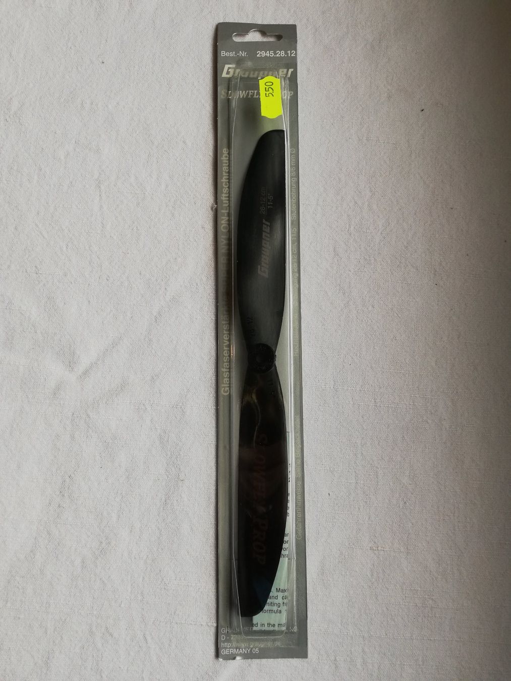 Graupner Modellismo RC: Graupner Slowfly Propeller 11x5 Best.Nr. 2945.28.12 – Nuovo e nell'imballaggio originale da Flüh venduto da AMS-Modellbau