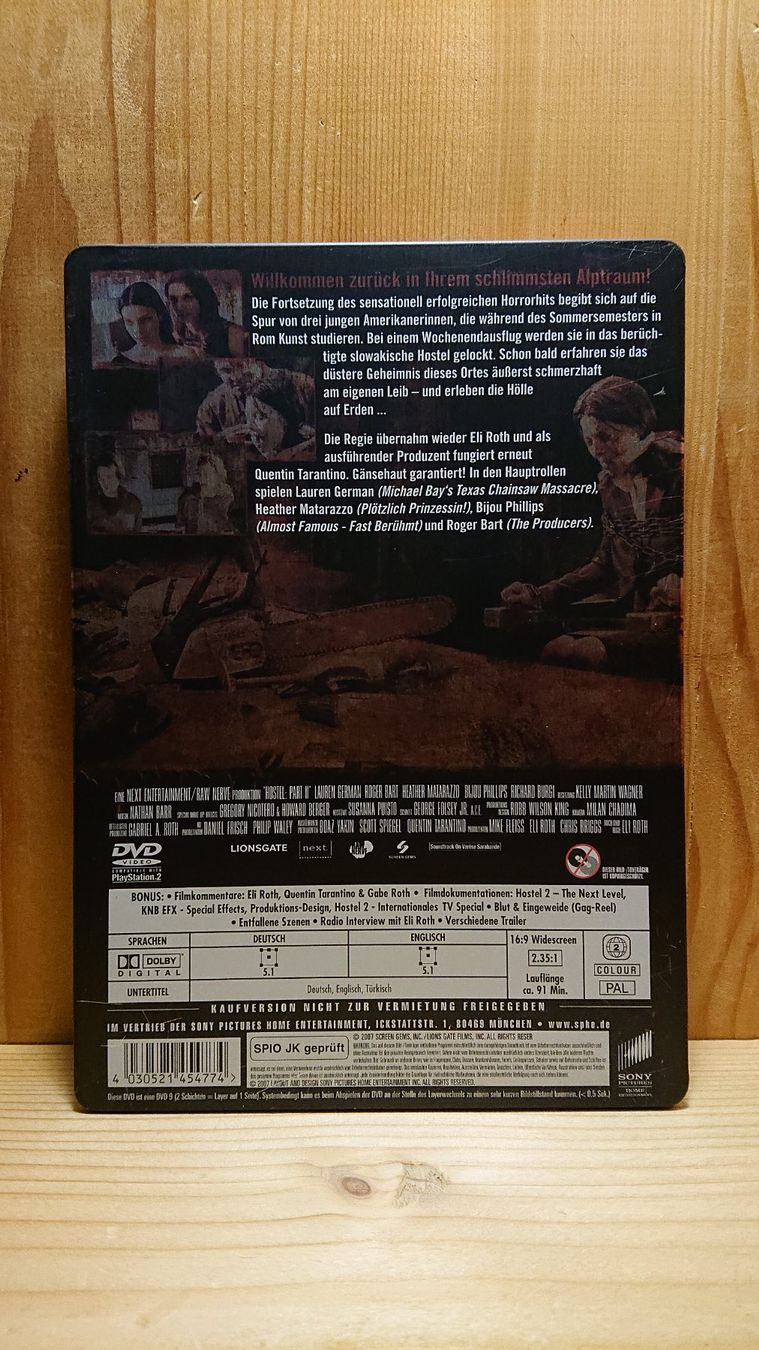 Tutti i DVDs: HOSTEL 2 auf DVD Steelbook Extended Version – Usato da Wilderswil venduto da Exebub 1