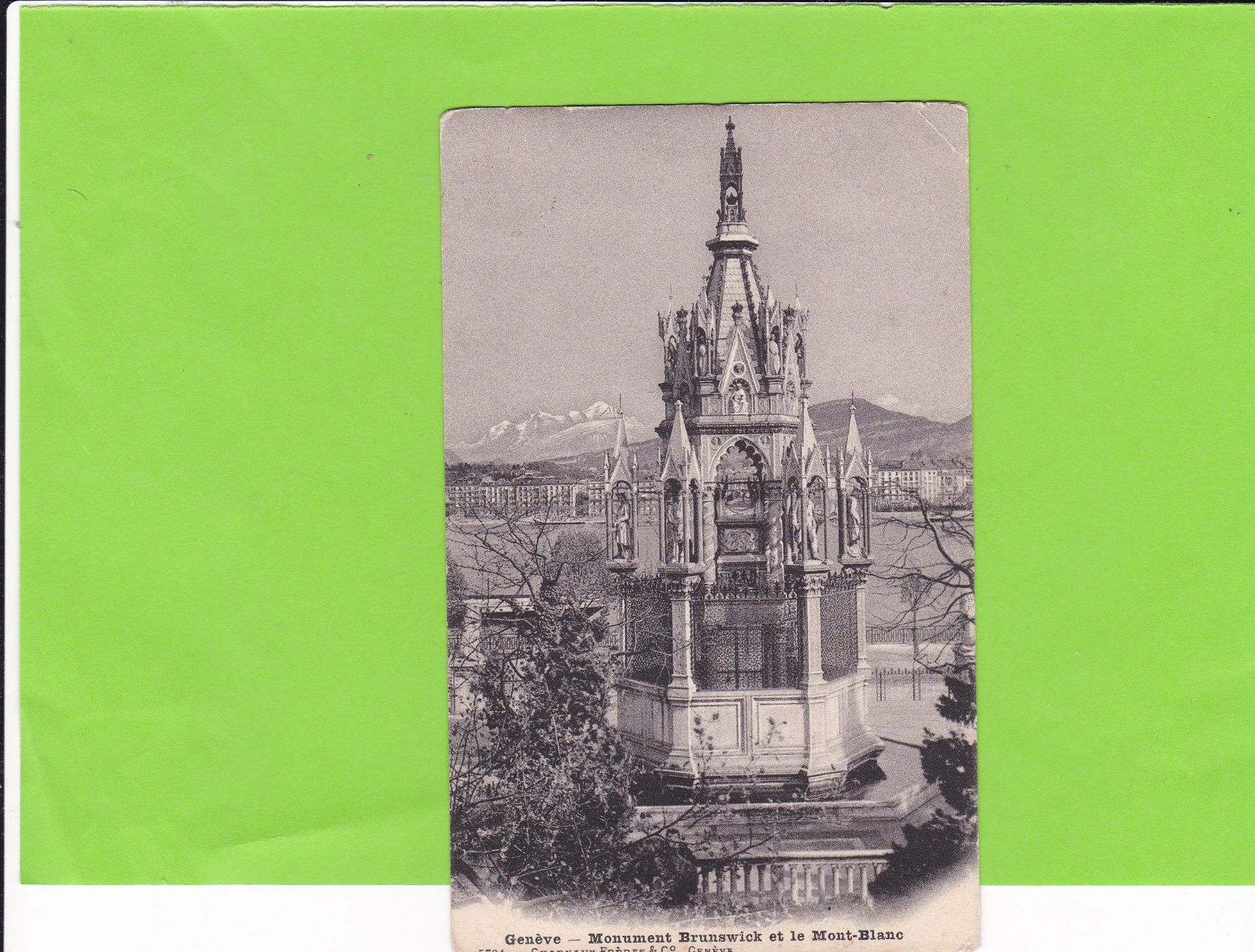 Cartoline postali: Genève. Monument – Usato da St. Peterzell venduto da neckertal