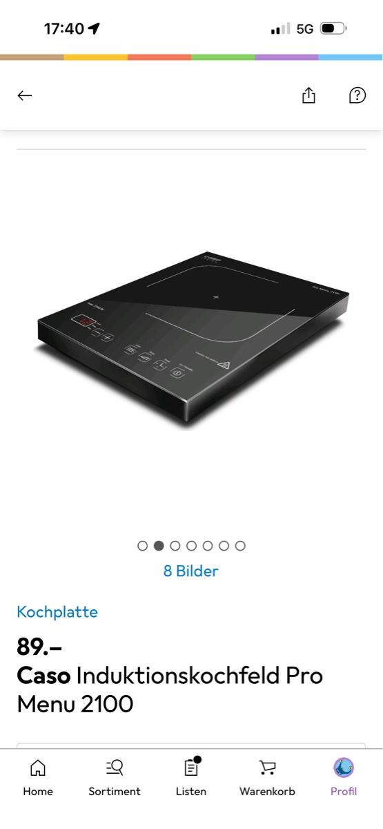 Elettrodomestici da cucina: Caso Induktionskochfeld Pro Menu 2100 – Usato da Flüelen venduto da therealyannic 1
