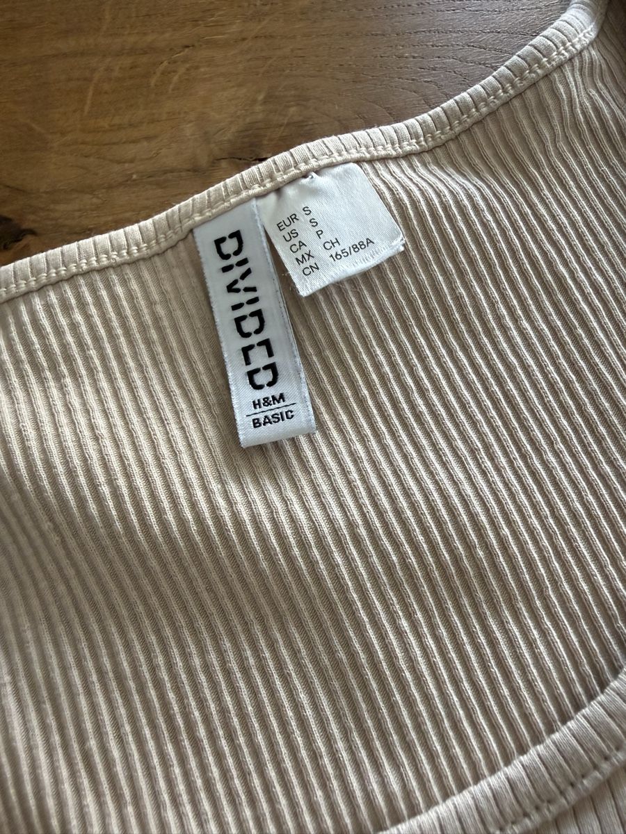 Top: H&M Basic Top Beige, Grösse S, Sommer Must-Have! – Nuovo (secondo la descrizione) da Perlen venduto da SPICE24