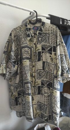 vintage seiden Herren Hemd L/XL
