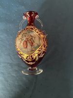 Antike, rubinrote Glasvase Murano