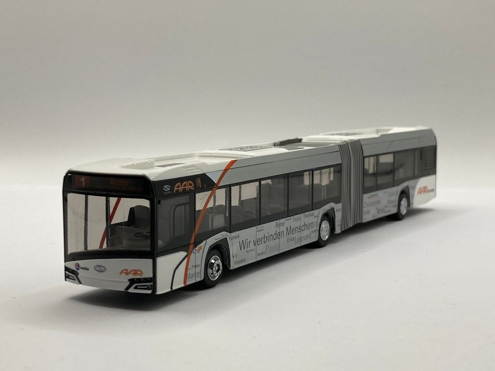 Bus Rietze 1/87 Solaris Urbino 18 '14 - Aar Bus + Train Aarau (Suisse), Modèle Neuf