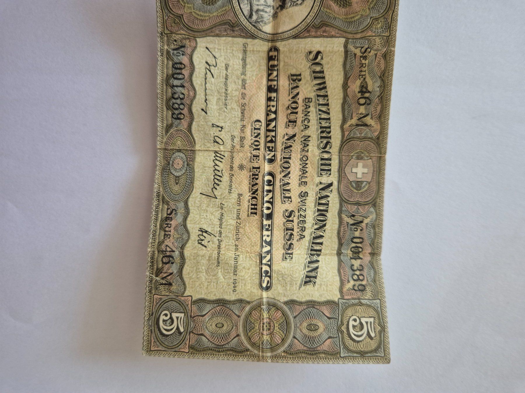 alte 5er Note (Gebraucht) in Stans für CHF 50 – mit Lieferung auf ...