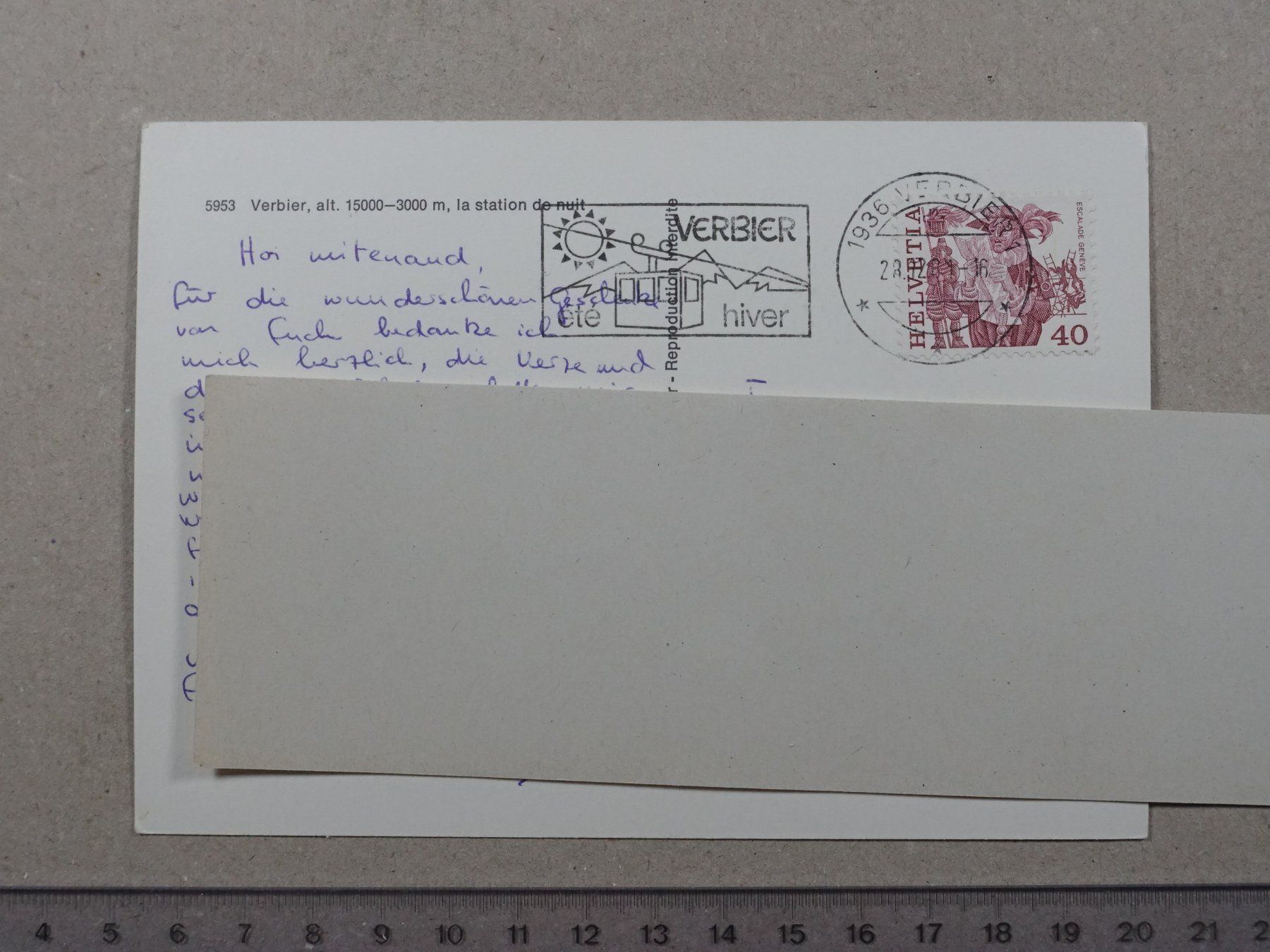Cartoline postali: Verbier, 1981 – Usato da Lenzburg venduto da fh1 1