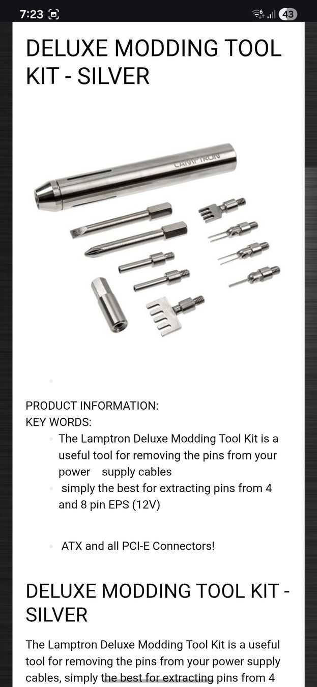Alle Werkzeuge: Lamptron Deluxe Modding Tool Kit - Silver – Neu (gemäss Beschreibung) aus Wilen b. Wollerau von squissi01 3