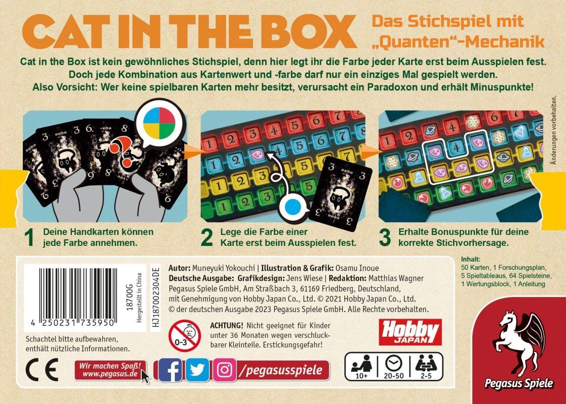Pegasus Spiele Jeux: Spiel Cat in the Box – Neuf avec emballage d'origine à Uster par Ludit 1