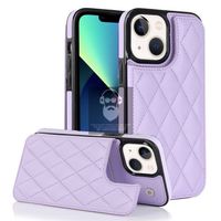 Schutzhülle Etui Case Cover Leder Lila für iPhone 15 Plus