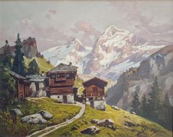 Saas Fee - Oel auf Lwd - Sorgès - TOP
