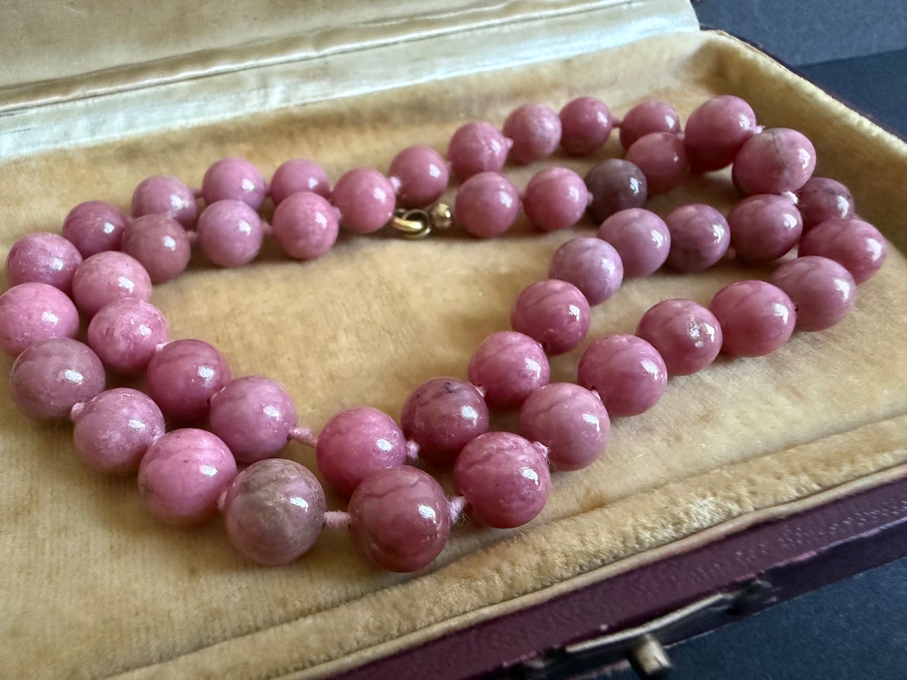 Catenine: Vintage Rhodochrosit Kette – Usato da Spiegel b. Bern venduto da Rogger72