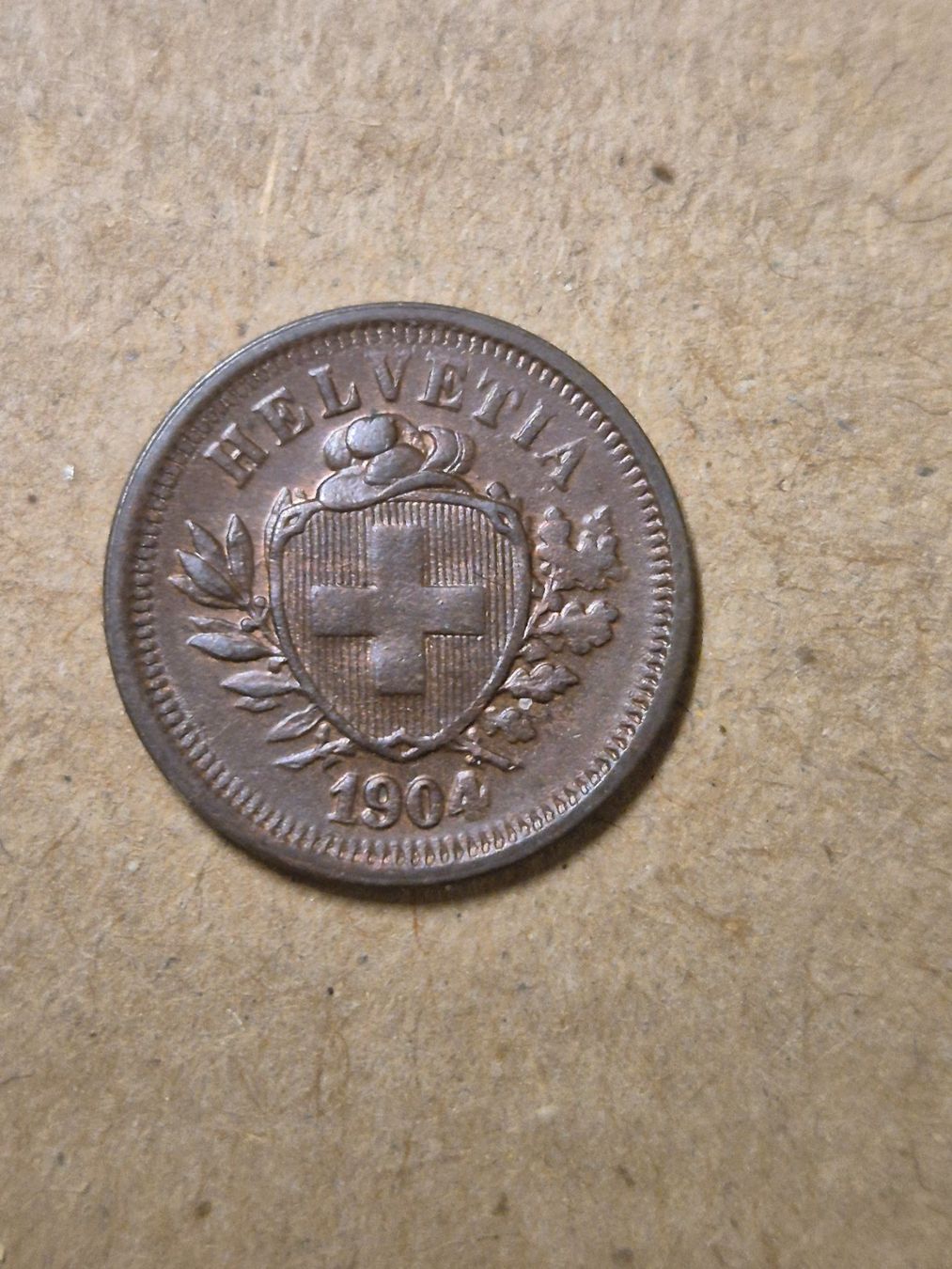 Alle Münzen: 1 Rappen 1904 - Kat. Fr. 75.-- - selten! – Gebraucht aus Mels von Goldenfalcon