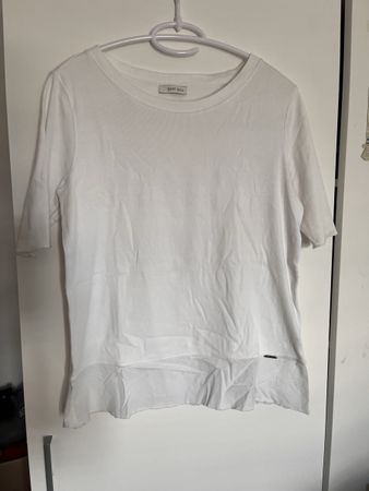 Damen T-Shirt Sani Blu Weiss Grösse 36 guter Zustand