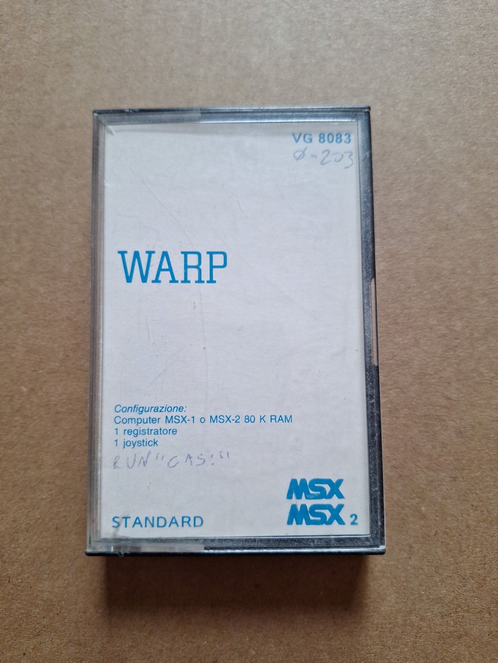 Giochi: Warp MSX - MSX Game Kassette – Usato da Altstätten SG venduto da GGsGameshop