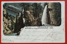 Gruss aus Taubenloch/Biel, 1902