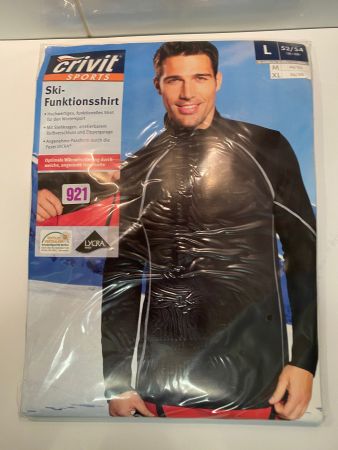 Ski Funktionsshirt Lyrca L = 52-54 schwarz 921