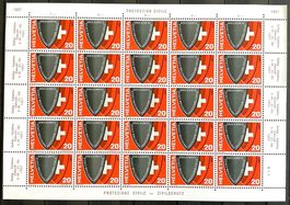 1957 - Zivilschutz- Bogen ** ZNr. 330