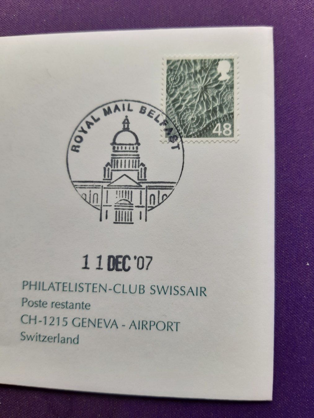 Tutti i francobolli: 2 Erstflugbriefe Genf - Belfast/Belfast - Genf 11.12.07 – Usato da Wangs venduto da weisstannen01 4