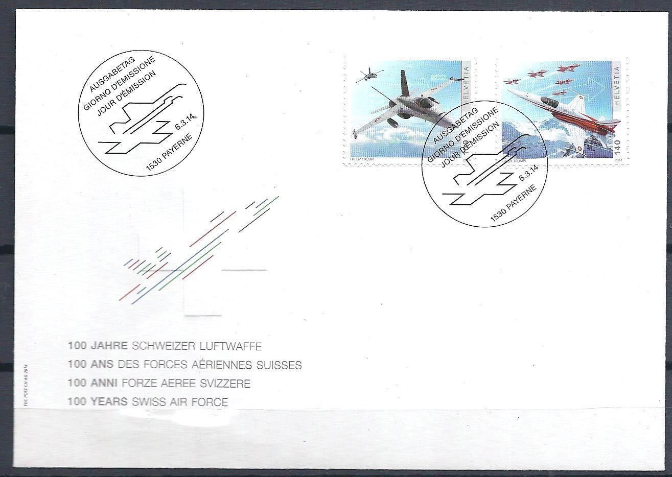 Tutti i francobolli: F1493 - FDC Forces aériennes suisses – Usato da Trélex venduto da Phil_Albert