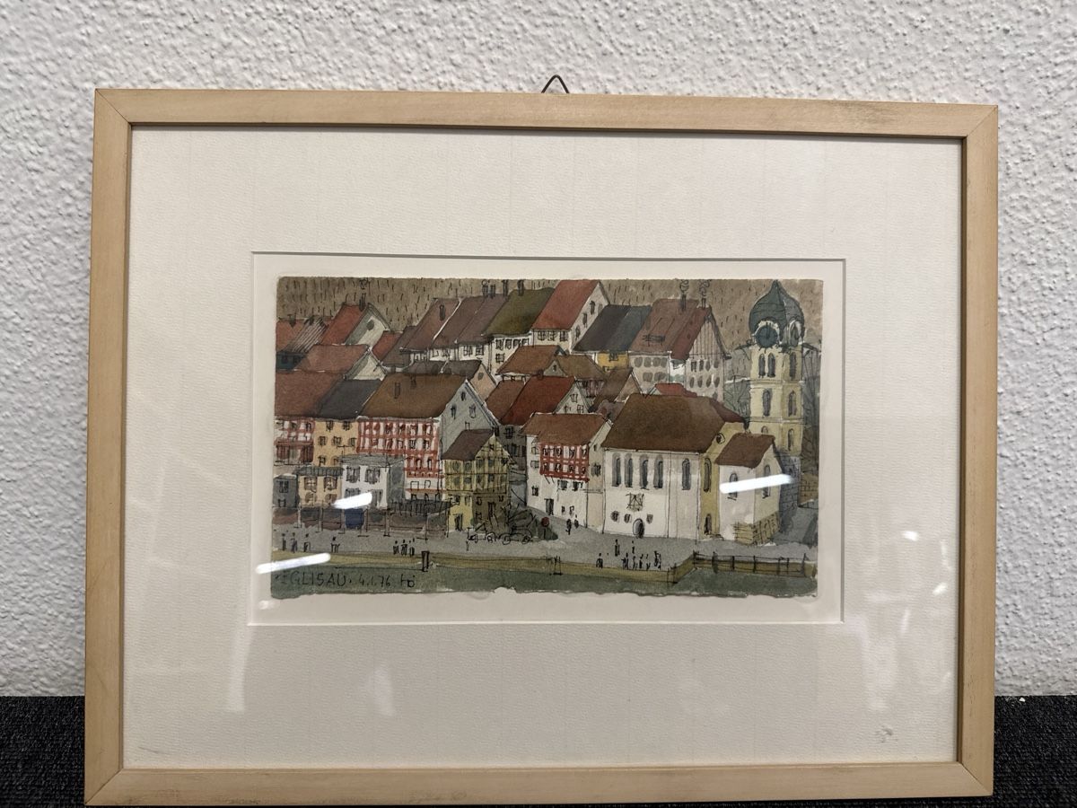 Dipinti: Bild Aquarell sign Eglisau Liq1 – Usato da Gossau SG venduto da Liq-Gossau